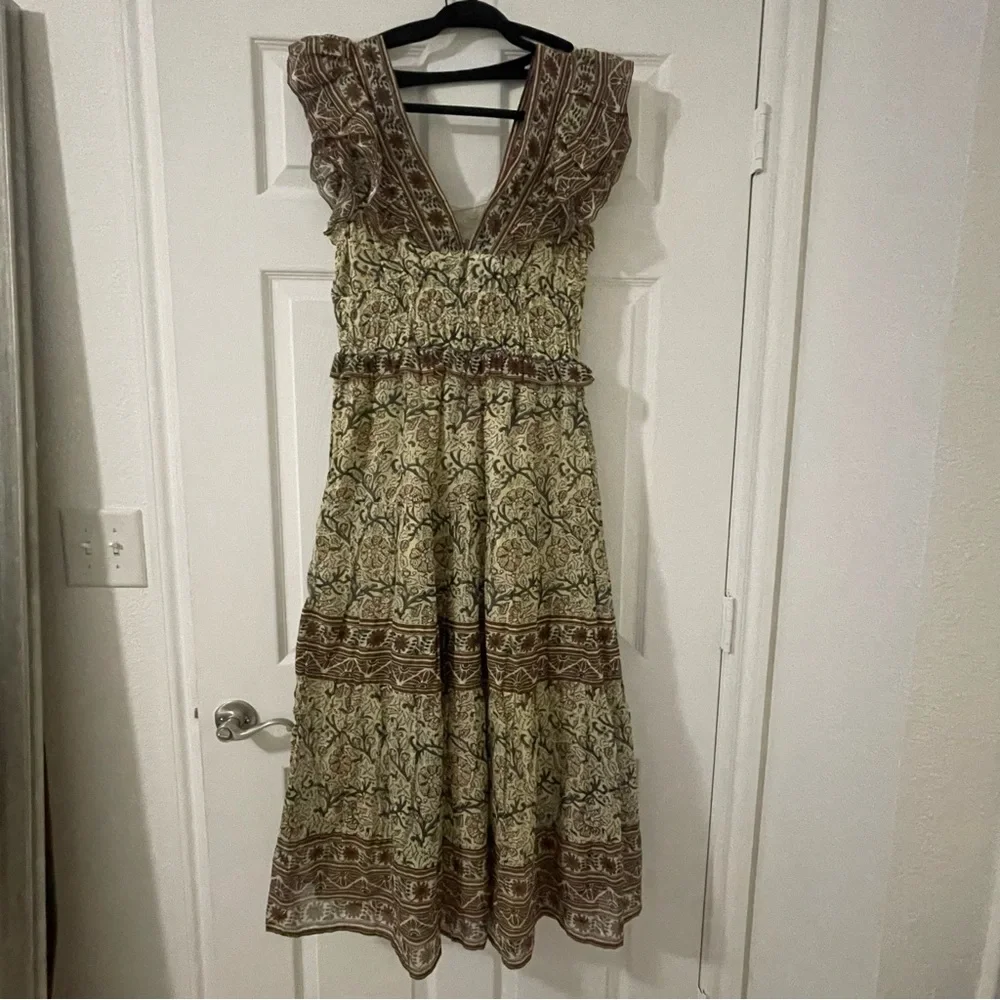 Sea NY Marlee Smocked Cotton Printed Dress with Pockets - Picture 2 of 10